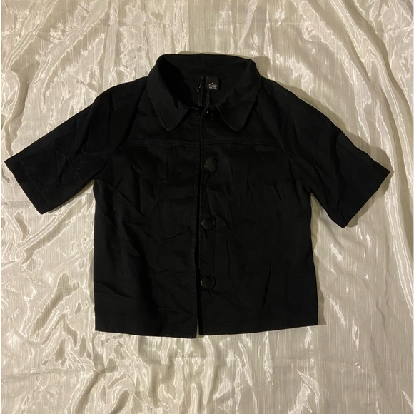 Black Button-up Blouse - Picture 1 of 3